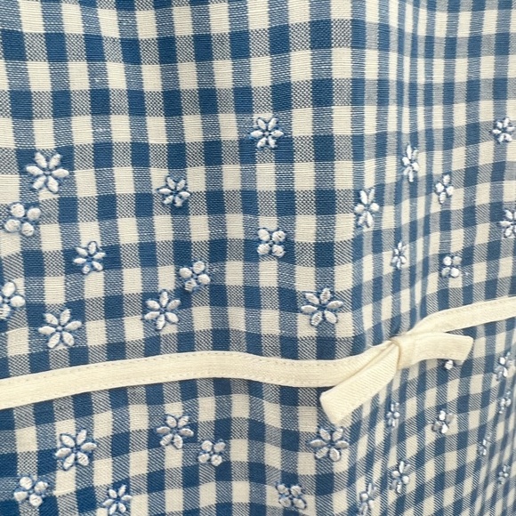 Talbots blue white sleeveless dress size 8 gingham - Picture 3 of 8